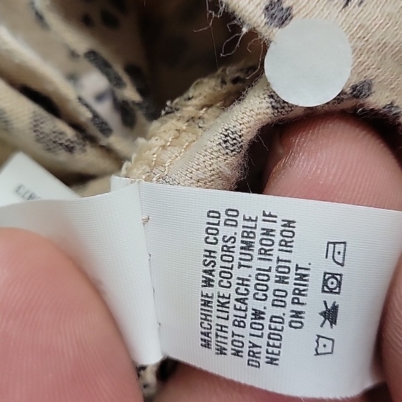 Aerie Knot-Front 100% Cotton Animal/Leopard Print T-Shirt Dress Size M - Picture 11 of 11